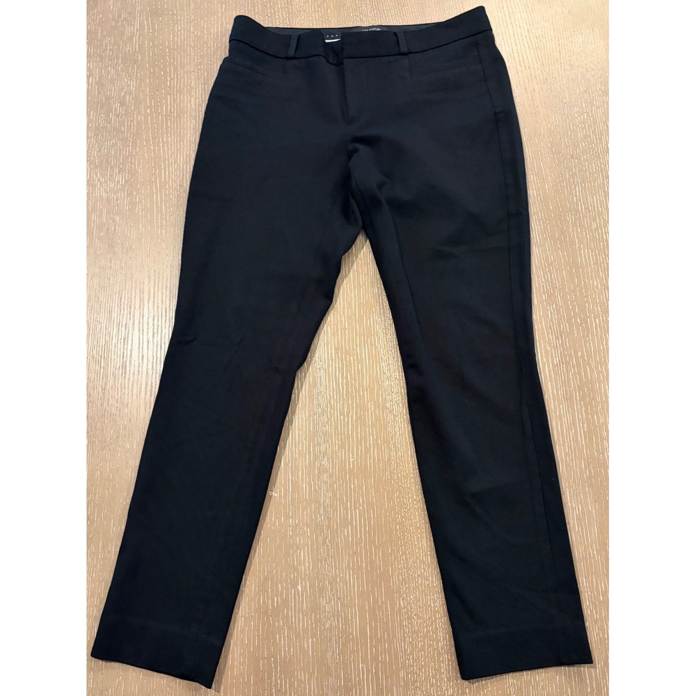 Banana Republic Sloan Pants Womens 4 Black Mid Rise Straight Leg Stretch